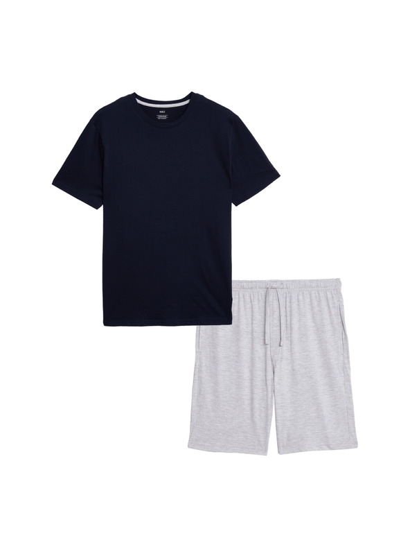 Marks & Spencer Súprava pánskych pyžám Marks & Spencer v sivom a modrom prevedení