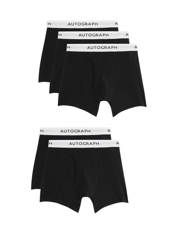 Marks & Spencer Šortky z bavlny Supima® a modalu, 5 ks Marks & Spencer čierne