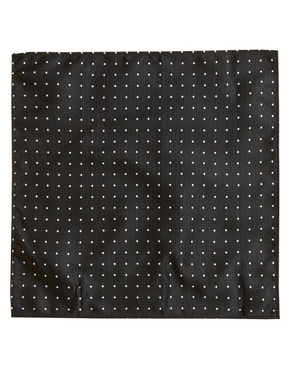 Marks & Spencer Súprava pánskej bodkovanej vreckovky a motýlika Marks & Spencer v čiernej farbe