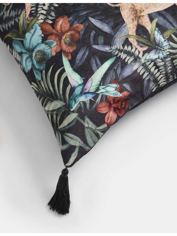 Marks & Spencer Šenilový vankúš s leopardím vzorom Marks & Spencer námornícka modrá