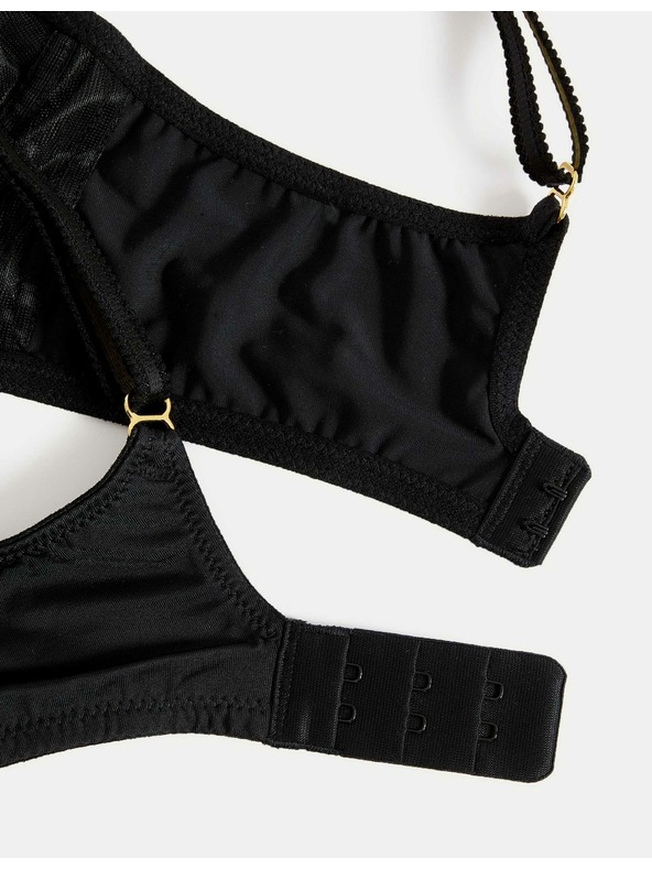 Marks & Spencer Podprsenka Amelia s čipkou, plné košíčky, s kosticami (A-E) Marks & Spencer čierna