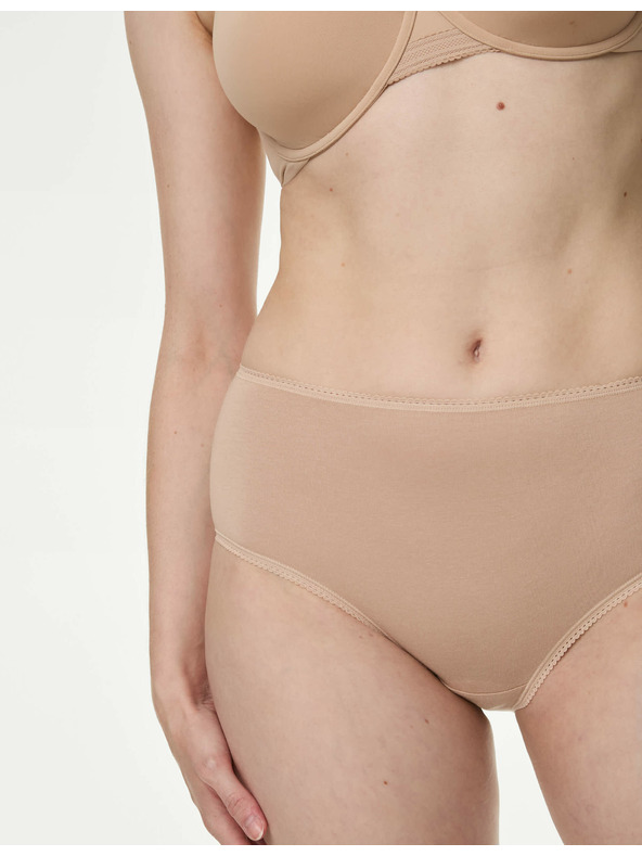 Marks & Spencer Súprava piatich dámskych sťahovacích nohavičiek v béžovej, bielej a čiernej farbe Marks & Spencer