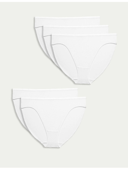 Marks & Spencer Biele dámske nohavice Marks & Spencer, sada piatich kusov