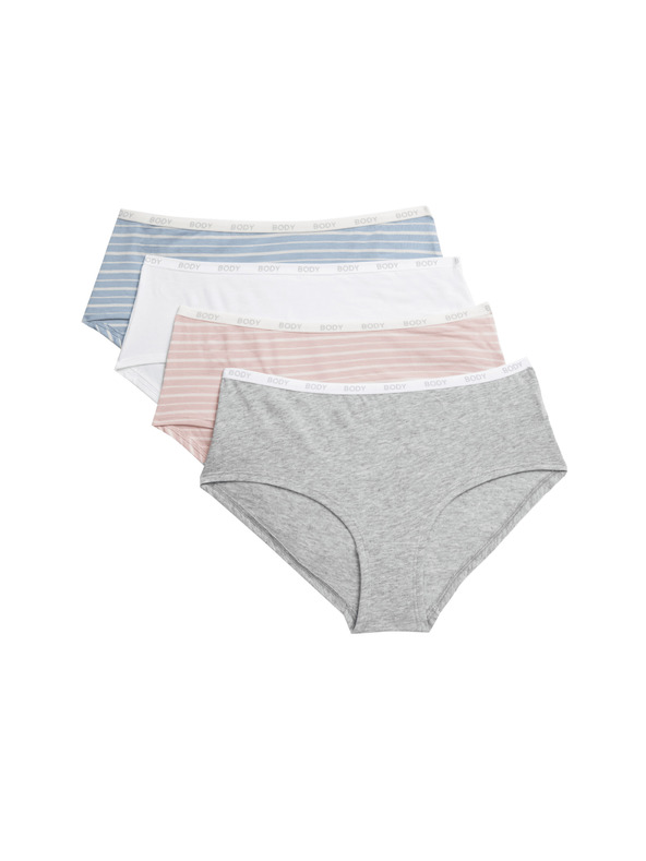 Marks & Spencer Súprava štyroch dámskych nohavíc v sivej, ružovej, bielej a modrej farbe Marks & Spencer