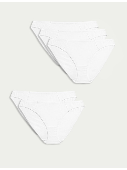 Marks & Spencer Biele dámske nohavice Marks & Spencer, sada piatich kusov