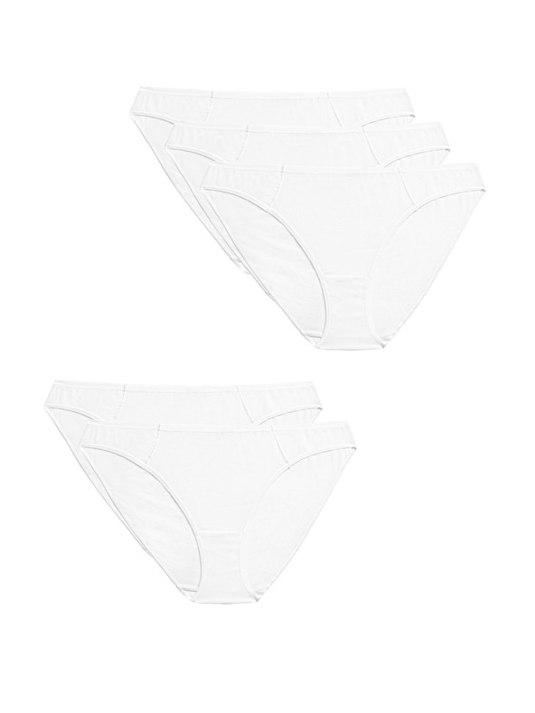 Marks & Spencer Biele dámske nohavice Marks & Spencer, sada piatich kusov