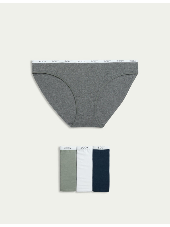 Marks & Spencer Súprava štyroch dámskych nohavičiek v sivej, bielej a čiernej farbe Marks & Spencer