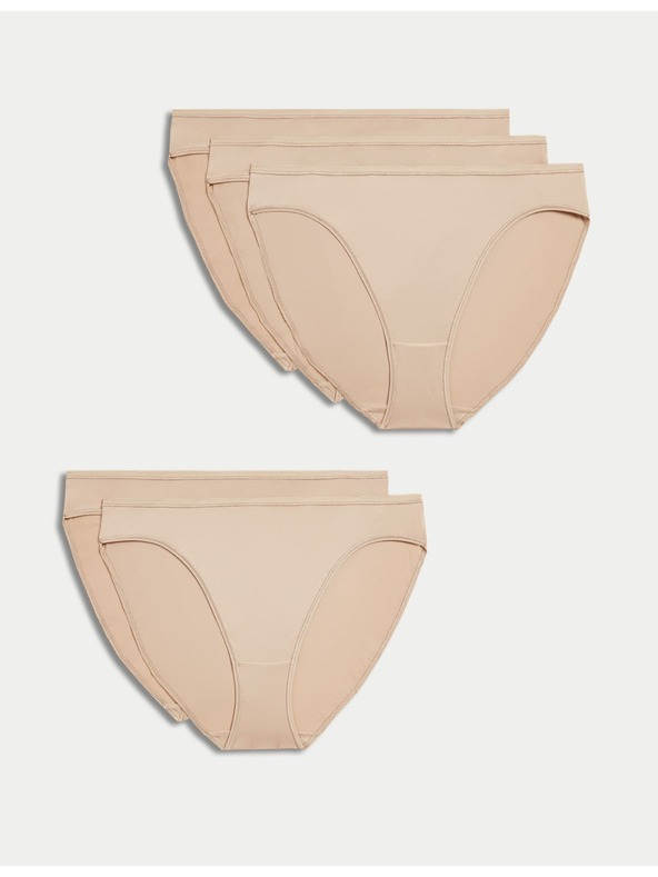 Marks & Spencer Súprava piatich dámskych nohavíc s vysokým pásom v béžovej farbe Marks & Spencer