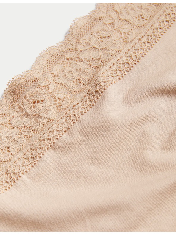 Marks & Spencer Dámska súprava piatich kusov nohavičiek Marks & Spencer v béžovej farbe