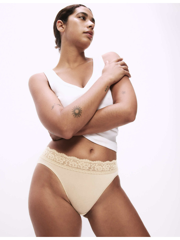 Marks & Spencer Dámska súprava piatich kusov nohavičiek Marks & Spencer v béžovej farbe