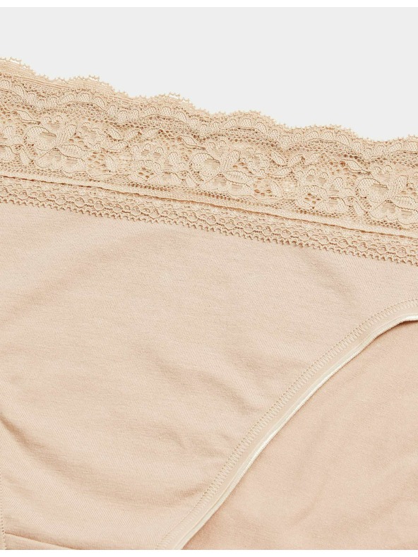 Marks & Spencer Dámska súprava piatich kusov nohavičiek Marks & Spencer v béžovej farbe