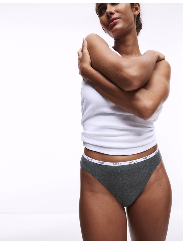 Marks & Spencer Súprava štyroch dámskych nohavičiek v sivej, bielej a čiernej farbe Marks & Spencer