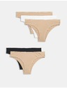 Marks & Spencer Súprava piatich dámskych brazílskych nohavičiek v béžovej, čiernej a bielej farbe Marks & Spencer