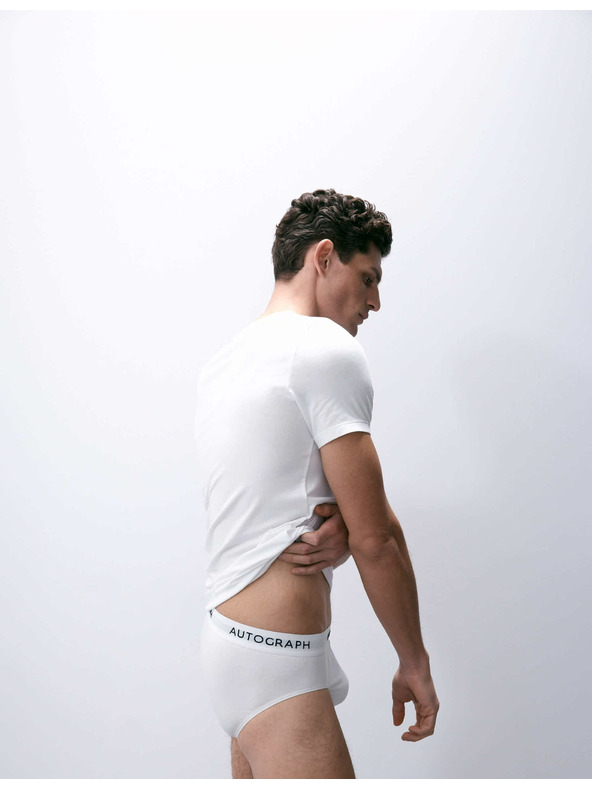 Marks & Spencer Bavlnené a modalové nohavičky Supima®, 5 ks Marks & Spencer biele