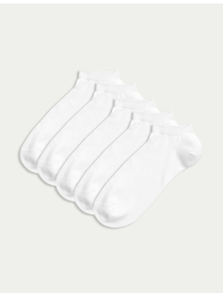 Marks & Spencer 5 párov športových ponožiek s technológiou Cool & Fresh™ Marks & Spencer biele