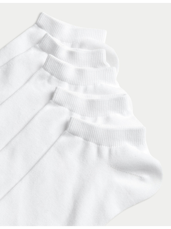 Marks & Spencer 5 párov športových ponožiek s technológiou Cool & Fresh™ Marks & Spencer biele