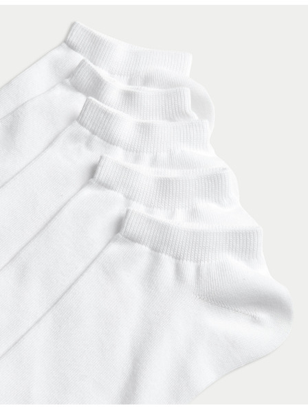 Marks & Spencer 5 párov športových ponožiek s technológiou Cool & Fresh™ Marks & Spencer biele