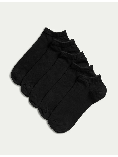 Marks & Spencer 5 párov športových ponožiek Marks & Spencer Cool & Fresh™ čiernych