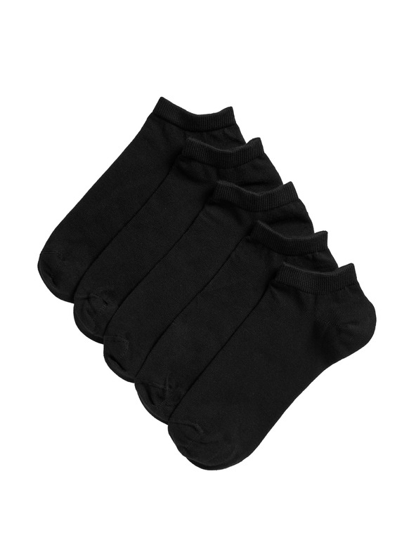 Marks & Spencer 5 párov športových ponožiek Marks & Spencer Cool & Fresh™ čiernych