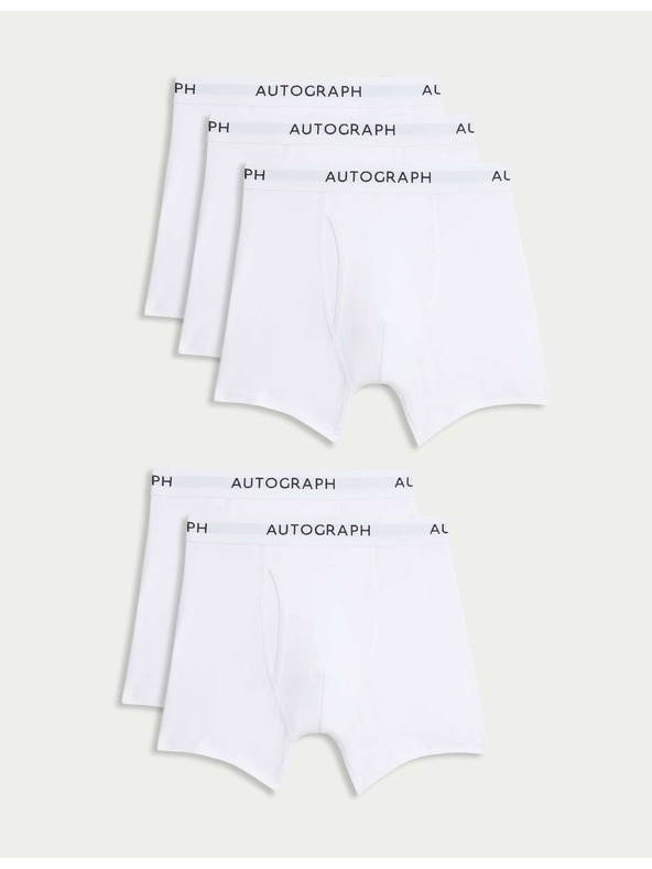 Marks & Spencer Šortky z bavlny a modalu Supima®, 5 ks Marks & Spencer biele