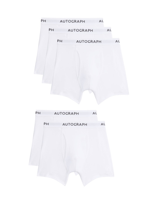 Marks & Spencer Šortky z bavlny a modalu Supima®, 5 ks Marks & Spencer biele