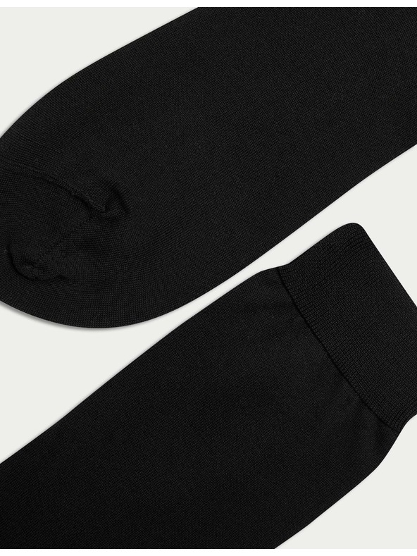 Marks & Spencer Ponožky z čistej bavlny, 3 páry Marks & Spencer čierne