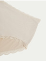 Marks & Spencer Bavlnené nohavičky s vysokým pásom, 3 ks Marks & Spencer béžová
