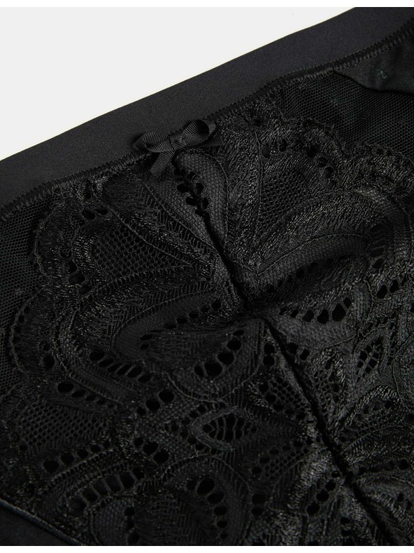 Marks & Spencer Čipkované nohavičky vysokého strihu Amelia, 3 balenia Marks & Spencer čierne