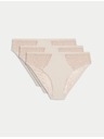 Marks & Spencer Nohavičky s vysokým strihom Body Soft™, sada 3 kusov Marks & Spencer béžové