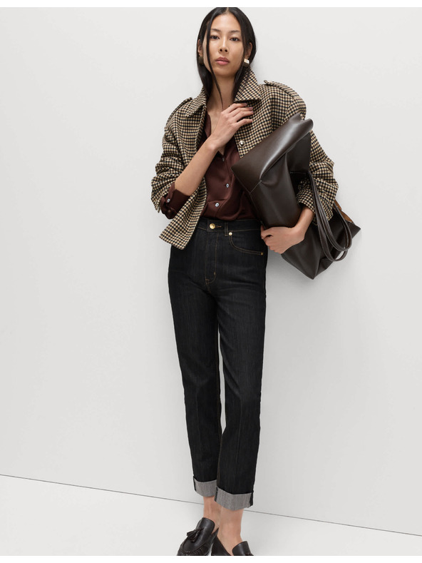 Marks & Spencer Elegantné džínsy Harper cigaretového strihu Marks & Spencer čierne