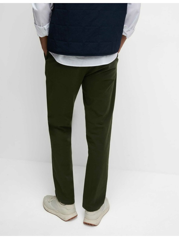 Marks & Spencer Slim fit chino nohavice The Ultimate Marks & Spencer zelené