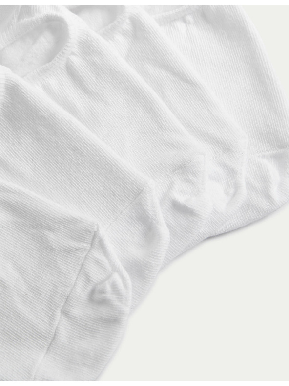 Marks & Spencer Krátke ponožky Trainer Liners™ s technológiou Cool & Fresh™, 5 párov v balení Marks & Spencer biela