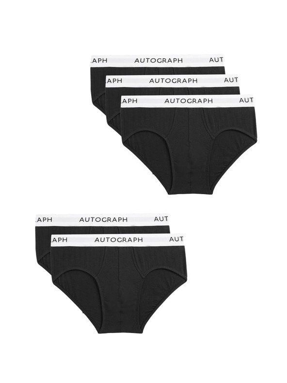 Marks & Spencer Bavlnené a modalové nohavičky Supima®, 5 ks Marks & Spencer čierne