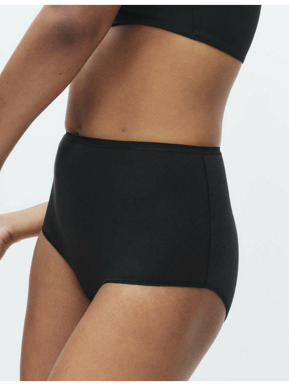 Marks & Spencer Bavlnené a modalové nohavičky do pása, bez viditeľného lemu, 5 ks v balení Marks & Spencer čierna