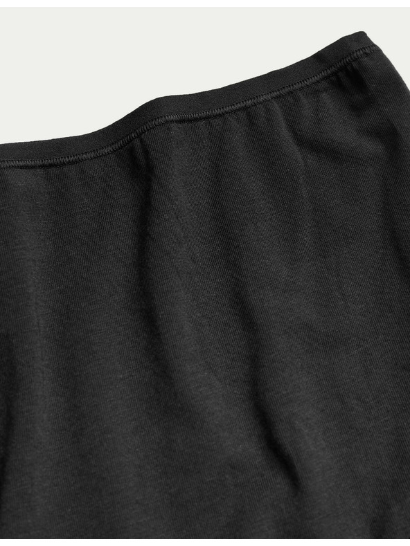 Marks & Spencer Bavlnené a modalové nohavičky do pása, bez viditeľného lemu, 5 ks v balení Marks & Spencer čierna