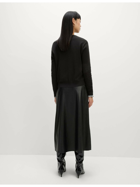 Marks & Spencer Marks & Spencer kardigán s okrúhlym výstrihom a gombíkmi vpredu čierny