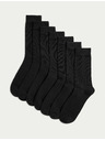 Marks & Spencer Súprava siedmich pánskych ponožiek v čiernej farbe Marks & Spencer