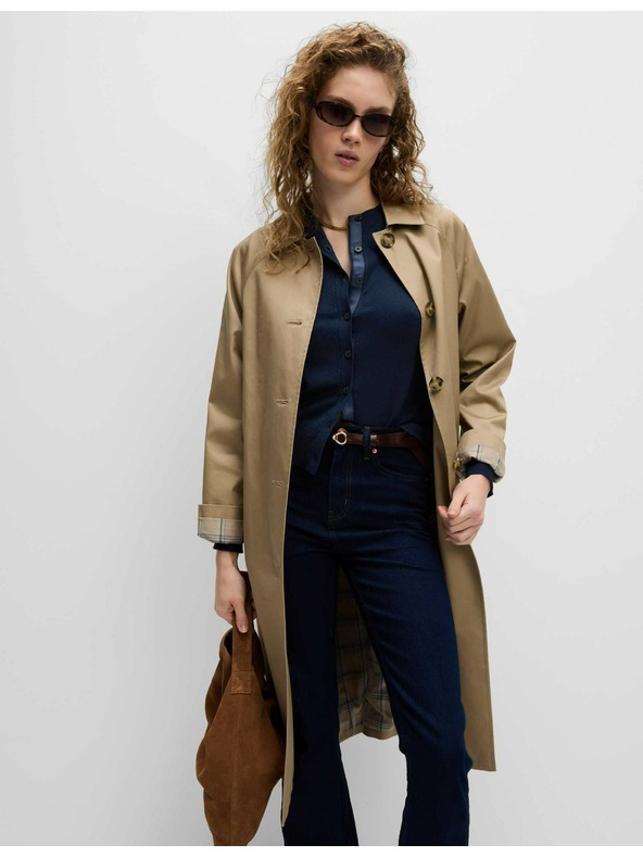 Marks & Spencer Marks & Spencer tmavomodrý kardigán s okrúhlym výstrihom a zapínaním na gombíky vpredu