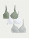 Marks & Spencer Hladká podprsenka s výstužou, veľkosť 4, veľkosť 5, s kosticami. A-E, 3 balenia Marks & Spencer zelená