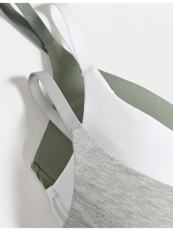 Marks & Spencer Hladká podprsenka s výstužou, veľkosť 4, veľkosť 5, s kosticami. A-E, 3 balenia Marks & Spencer zelená