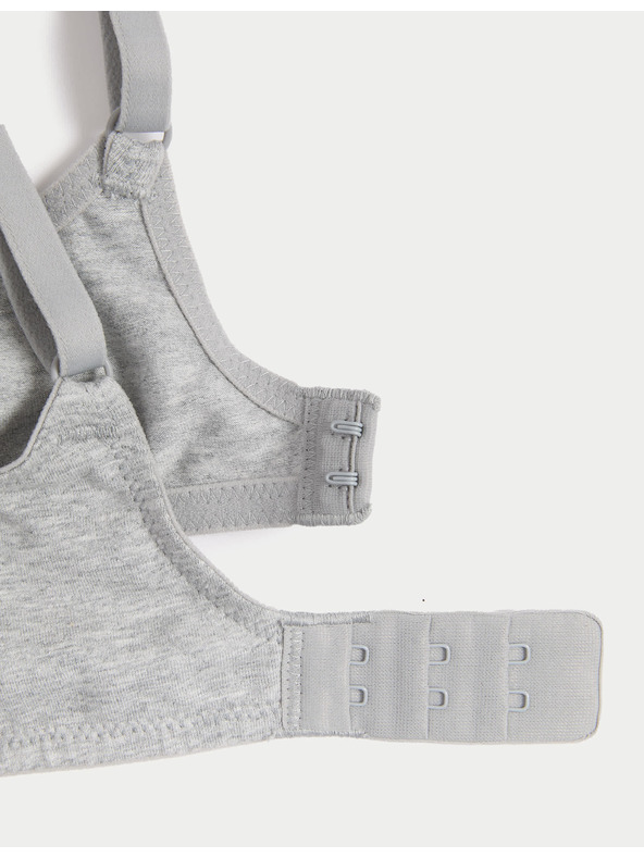 Marks & Spencer Push-up bavlnené podprsenky s kosticami, 3 ks, veľ. A-E Marks & Spencer zelená