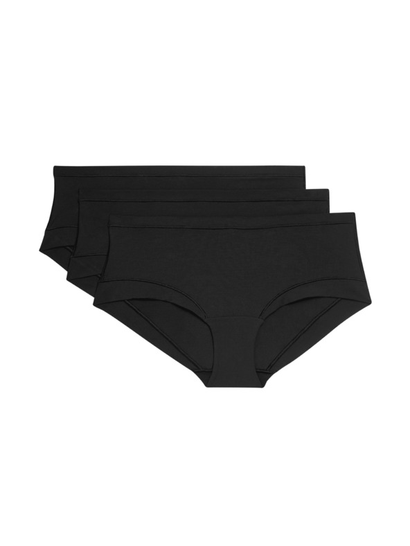 Marks & Spencer Modalové šortky s nízkym pásom a technológiou Flexifit™, 3 ks Marks & Spencer čierna