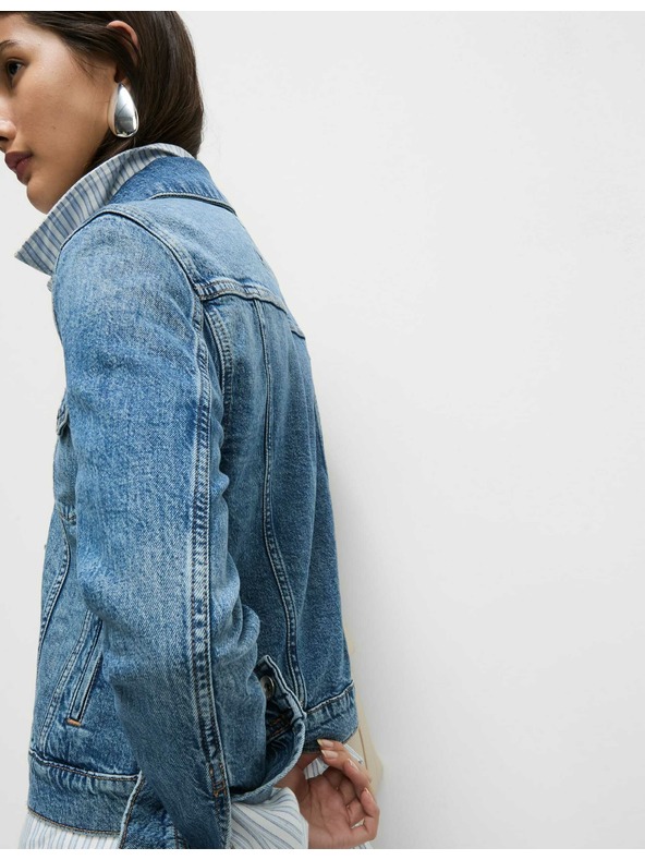 Marks & Spencer Džínsová bunda so strečom Marks & Spencer tmavomodrá