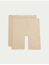 Marks & Spencer Súprava dvoch dámskych sťahovacích nohavičiek Marks & Spencer v béžovej farbe