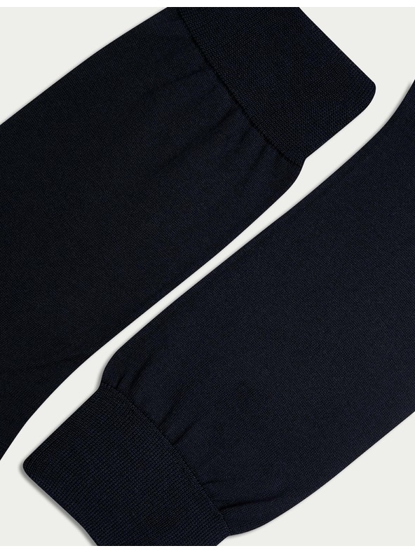 Marks & Spencer Ponožky z čistej bavlny, 3 páry Marks & Spencer námornícka modrá