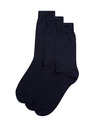 Marks & Spencer Ponožky z čistej bavlny, 3 páry Marks & Spencer námornícka modrá