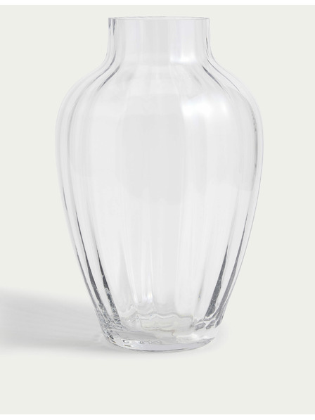 Marks & Spencer Veľká sklenená váza v tvare fľaše Marks & Spencer béžová