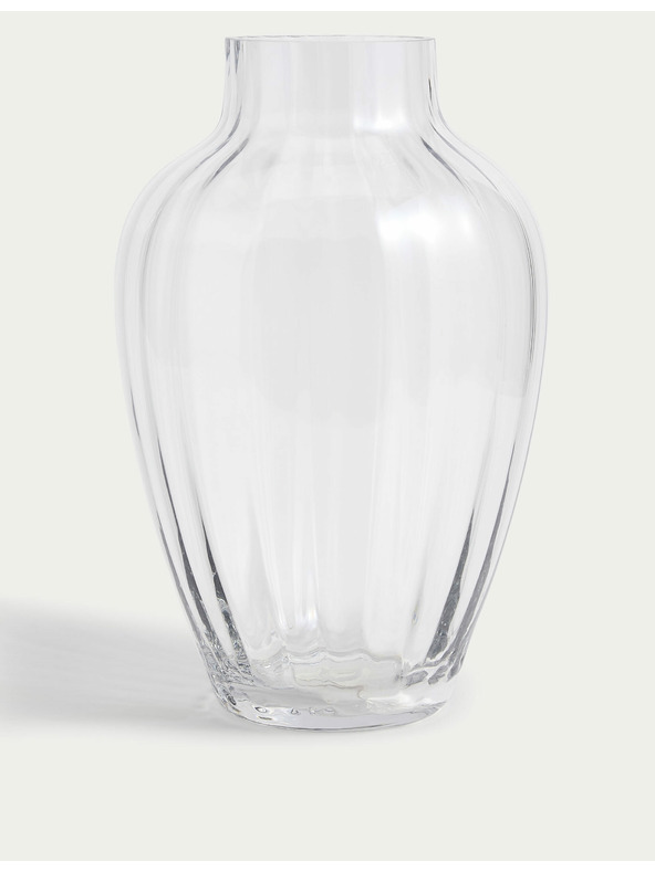 Marks & Spencer Veľká sklenená váza v tvare fľaše Marks & Spencer béžová