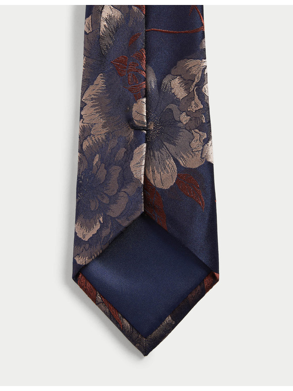 Marks & Spencer Kvetinová kravata zo 100% hodvábu Marks & Spencer červená