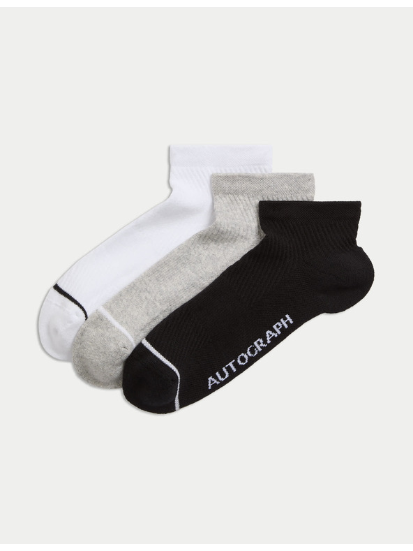 Marks & Spencer Krátke ponožky zo zmesi bavlny Supima® 3 kusy